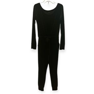 Material girl active medium velvet jumpsuit